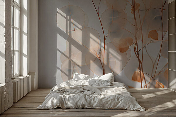 Delicate leaves with soft details Wall murals Delicate leaves with soft details