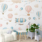 Wall murals Group of hot air balloons and flags