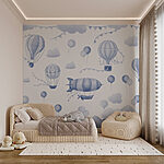Wall murals Group of hot air balloons and mountains
