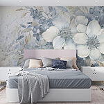 Wall murals Painting of flowers and leaves