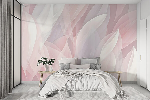 Soft, flowing petals in pastel hues Wall murals Soft, flowing petals in pastel hues