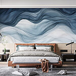Wall murals Blue and white fabric