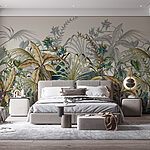 Wall murals Tropical leaves in serene arrangement