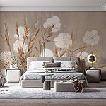 Wall murals Delicate blooms in soft hues.