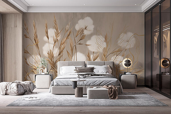 Delicate blooms in soft hues Wall murals Delicate blooms in soft hues
