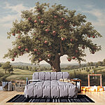 Wall murals Tree with apples on it