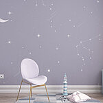 Wall murals Moon and stars in the sky