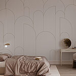 Wall murals White and gray pattern