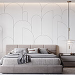 Wall murals White and black pattern