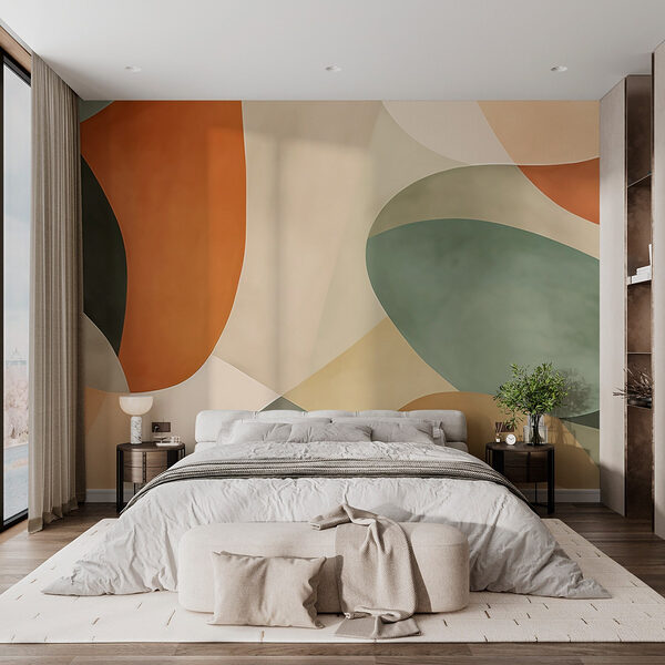 Wall murals Colorful art piece with curved shapes (SKU: w03094) Wall murals Wall murals Colorful art piece with curved shapes (SKU: w03094)