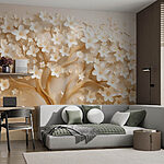 Wall murals Tree with flowers on it