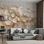 Wall murals Tree with white flowers