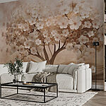 Wall murals Tree with white flowers