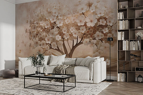 Tree with white flowers Wall murals Tree with white flowers