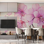 Wall murals Delicate blossoms in soft hues