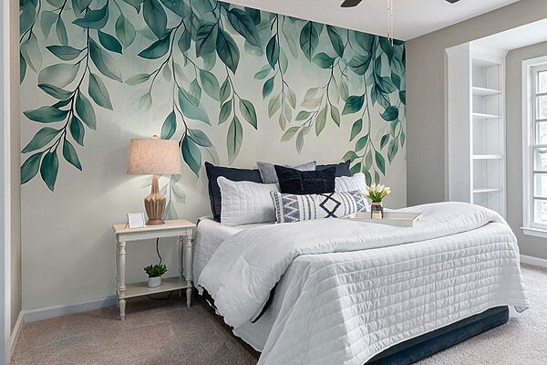 Serene green foliage overhead Wall murals Serene green foliage overhead