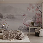 Wall murals Flamingos in a lake