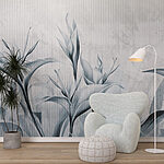 Wall murals Painting of flowers on a wall