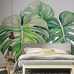 Wall murals Group of green leaves