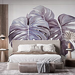 Wall murals Group of leaves on a white background
