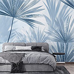 Wall murals Soft leaves against a gentle backdrop