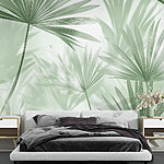 Wall murals Soft earth tones and delicate foliage.
