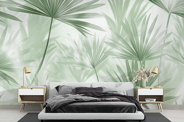Soft earth tones and delicate foliage Wall mural Soft earth tones and delicate foliage