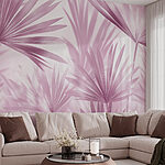 Wall murals Delicate leaves in soft hues
