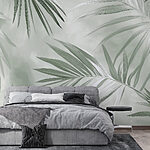 Wall murals Nature's tranquil green foliage pattern
