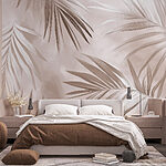 Wall murals Textured leaves on a soft background