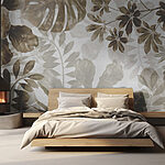 Wall murals Serene botanical pattern in soft tones