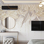 Wall murals Delicate leaves in soft arrangements.