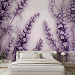 Wall murals Group of purple flowers