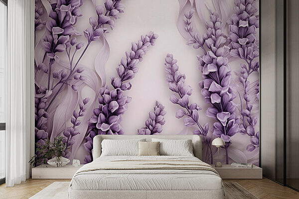 Group of purple flowers Wall murals Group of purple flowers