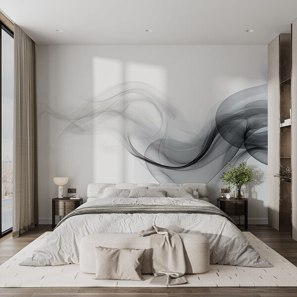 Black and white smoke Wall murals Black and white smoke