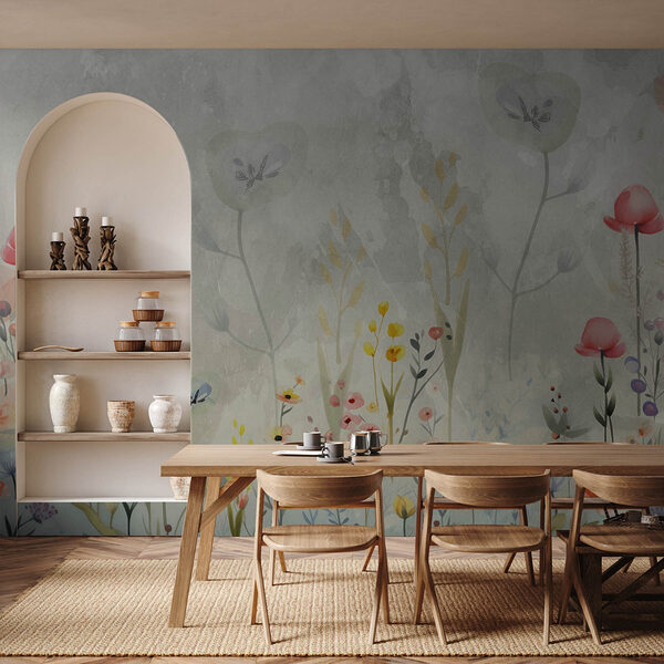 Painting of flowers and plants Wall murals Painting of flowers and plants