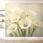 Wall murals Group of white flowers