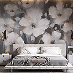 Wall murals Painting of white flowers