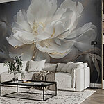 Wall murals Serene beauty in soft white petals