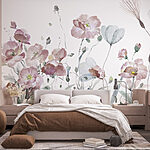 Wall murals Painting of pink flowers