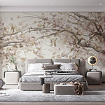 Wall murals Tree branch with leaves