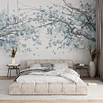Wall murals Tree with blue leaves