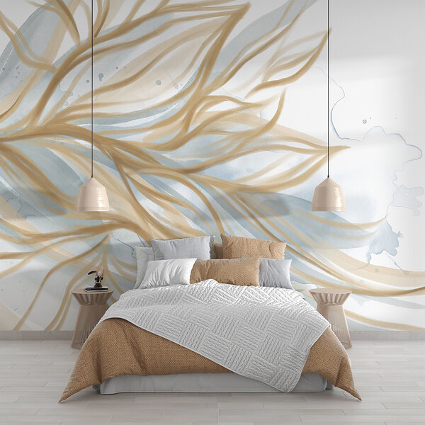 Flowing lines and soft colors blend Wall murals Flowing lines and soft colors blend