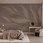 Wall murals Brown and white pattern