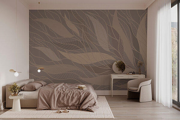 Brown and white pattern Wall murals Brown and white pattern