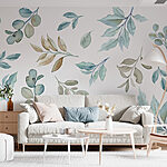 Wall murals Pattern of leaves and branches