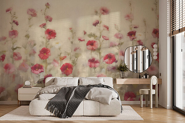 Painting of flowers Wall murals Painting of flowers