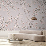 Wall murals Pattern of flowers on a white background