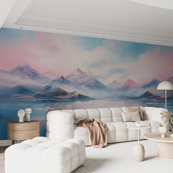 Painting of mountains and water Wall murals Painting of mountains and water