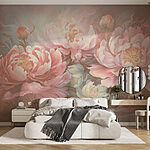 Wall murals Painting of flowers on a surface
